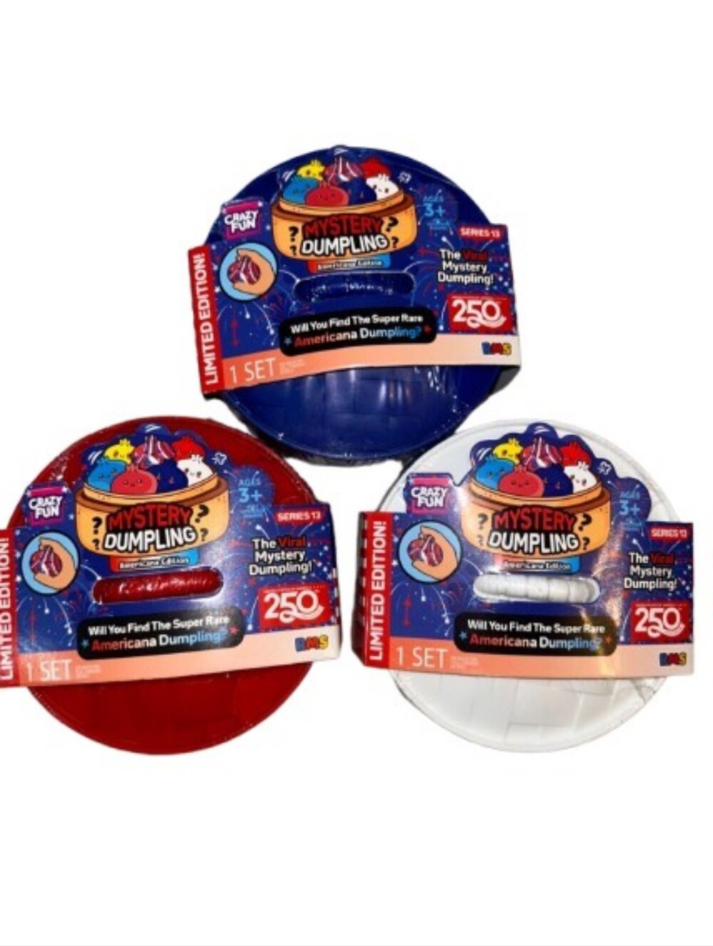 Mystery Dumpling Limited Edition - Blue, Red, White (Set of 3) 250th Anniversary
